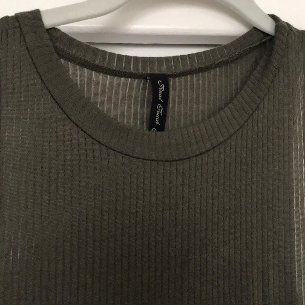 Final Touch Olive Green Halter - image 2